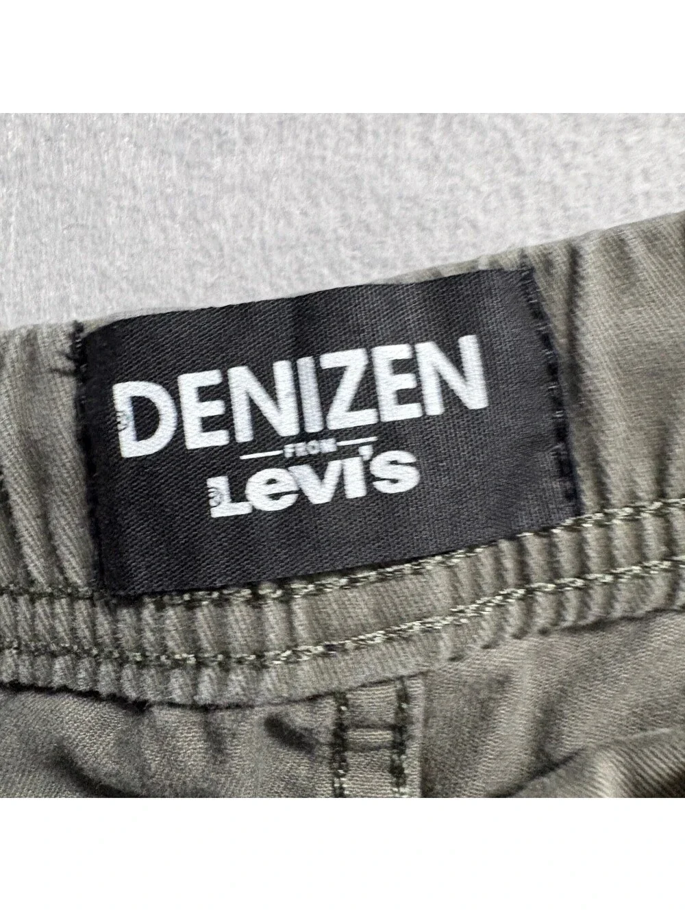 Denizen from Levis Mens Jogger Pants Green Cotton Stretch Elastic Waist Size